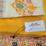 Yellow Cotton Suit With Mulmul Dupatta