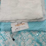 Light Blue Cotton Suit With Chiffon Dupatta With Embroidery