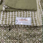 Light Green Rayon Mix And Match Suit With Chiffon Dupatta