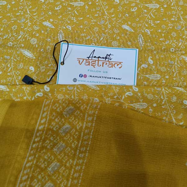 Yellow All Over With Chiffon Dupatta